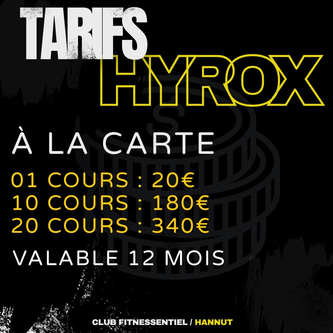 Tarifs HYROX à la carte