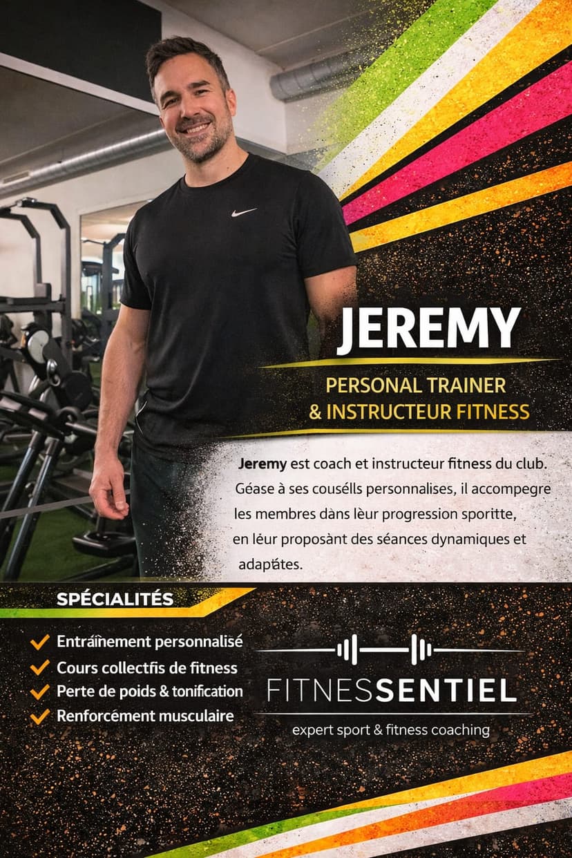 Jeremy - Personal Trainer & Instructeur Fitness